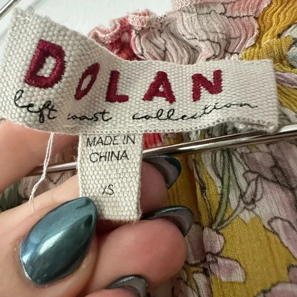 DOLAN Anthropologie Artemisia Silk Peasant Top - Picture 5 of 9